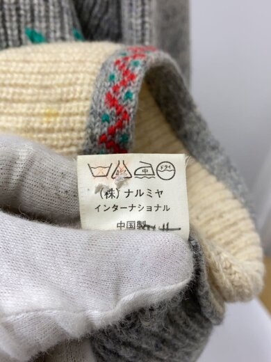商品画像：Novara/ハンドニット/立体刺繍/カーディガン(厚手)/M/ウール/グレー 5