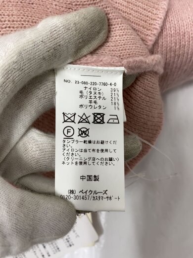 商品画像：ニット・セーター(厚手)/--/ウール/ピンク/無地/23-080-220-7760-4-0 4
