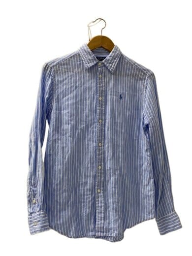 商品画像：長袖シャツ/S/コットン/ブルー/青/ストライプ/RELAXED FIT 1