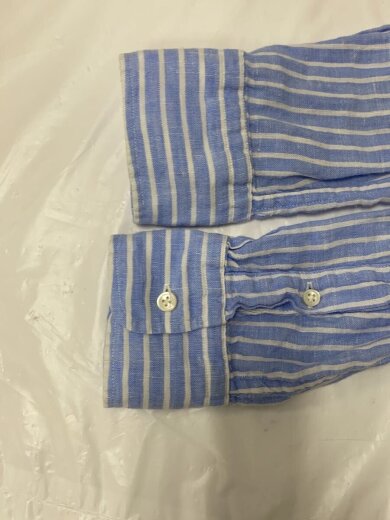 商品画像：長袖シャツ/S/コットン/ブルー/青/ストライプ/RELAXED FIT 5
