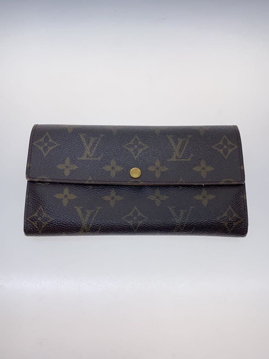 LOUIS VUITTON / 2)ポシェット・ポルト・モネ・クレディ_モノグラム・キャンバス_BRW/PVC/BRW/レディース