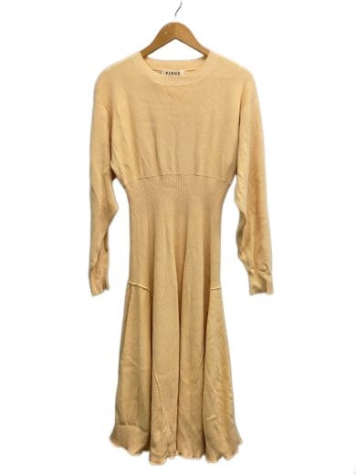 商品画像：アイレットニットワンピース/M/コットン/ORN/無地/25s1-pop015 1