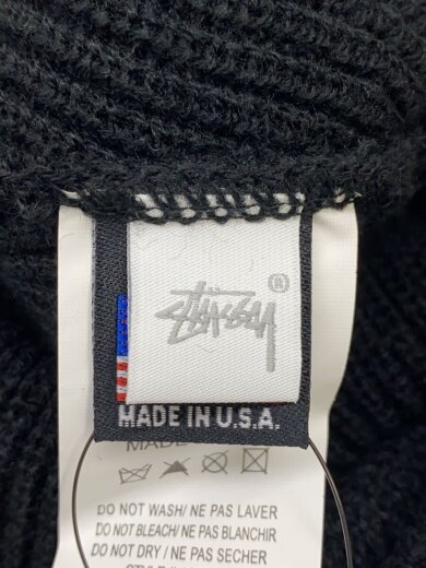 商品画像：ニットキャップ/--/アクリル/BLK/無地/メンズ/132858 4