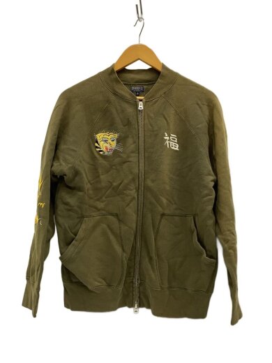 商品画像：龍&虎刺繍ZIPスウェット/S/コットン/KHK 1