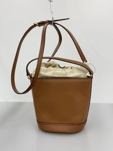 商品画像：巾着型/2way/ショルダーバッグ/レザー/BRW// 3