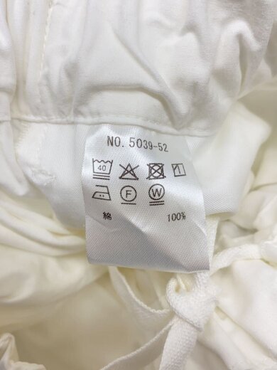 商品画像：コンパクトウェザーコクーンパンツ/M/コットン/WHT/無地/5039-52// 5