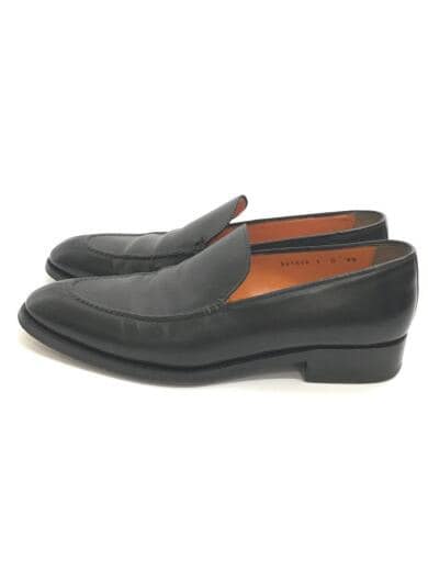 画像：Santoniオペラシューズ/スリッポン/Vチップ/ローファー/UK8.5/ブラック/レザー1