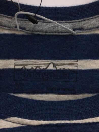 画像：patagoniaTシャツ/XS/コットン/NVY/ボーダー/527903