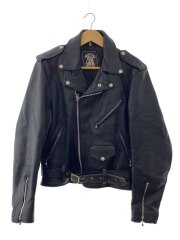 死神タグ/初期タグ/イングランド製/ダブルライダースジャケット/36/レザー/BLK
