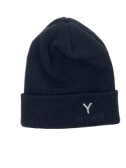 CUFF KNIT GY LOGO/ニットキャップ/--/アクリル/BLK/無地/メンズ/GO-H51-950