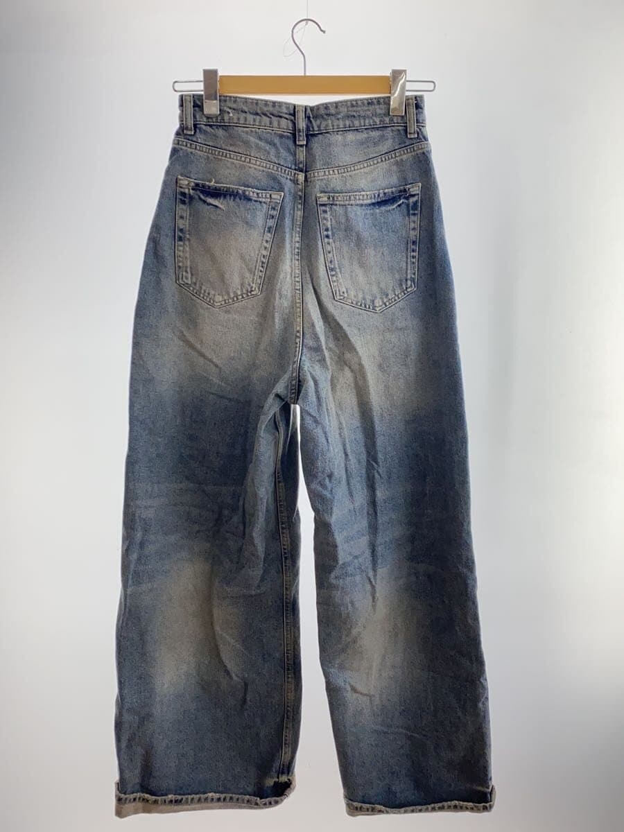 ZARA / OVERDYED BAGGY JEANS/28/デニム/IDG/無地/3991/305/090