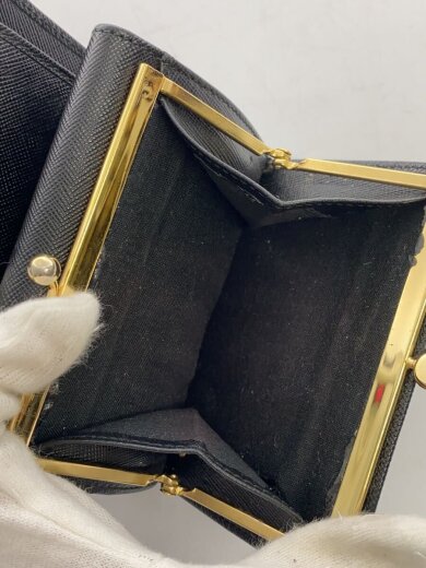 商品画像：2つ折り財布/ガンチーニ/レザー/BLK/無地/レディース 6