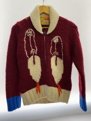 カウチンニット(厚手)/FREE/ウール/RED