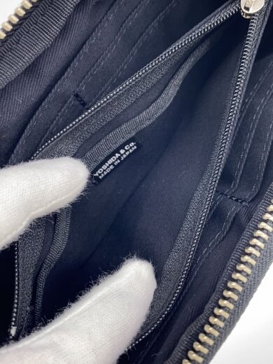 商品画像：DRAWING LONG WALLET/長財布/コットン/BLK/無地/メンズ/650-09780 5