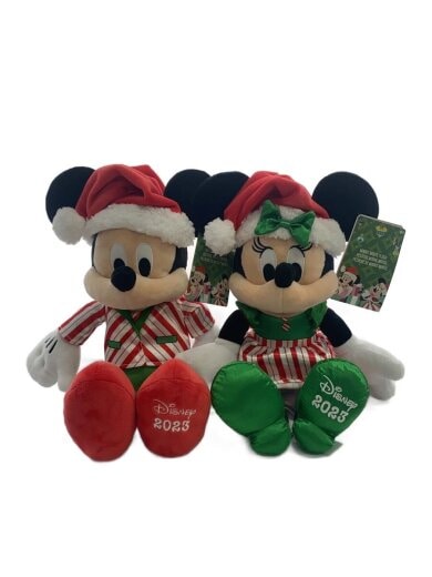 商品画像：2023クリスマス・ミッキー＆ミニーぬいぐるみ 1
