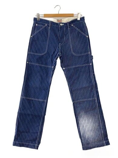 画像：HOUSTONペインターパンツ/30/コットン/NVY/ストライプ/14081