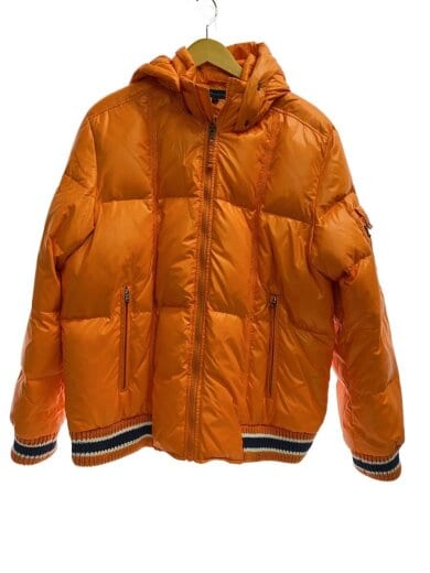 商品画像：フードロゴ刺繍/ダウンジャケット/L/ナイロン/ORN/無地/11-4611602-770 1