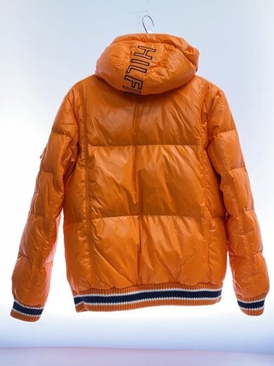 商品画像：フードロゴ刺繍/ダウンジャケット/L/ナイロン/ORN/無地/11-4611602-770 2