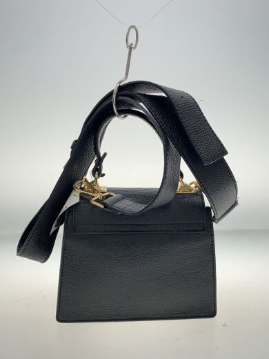 商品画像：ハンドバッグ/レザー/BLK/無地 3