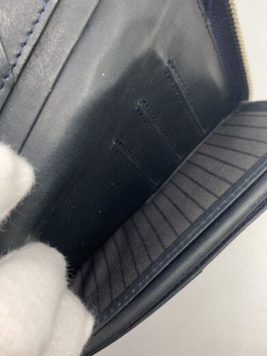 商品画像：2つ折り財布/レザー/NVY/メンズ/クロコ 6