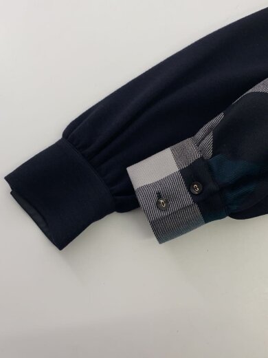 商品画像：ウールMIXポンチコンビワンピース/38/アクリル/NVY/55J27-812-29 6