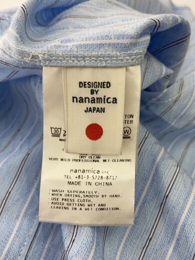 商品画像：半袖シャツ/S/コットン/BLU/ストライプ/SUGS417 4