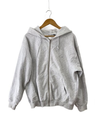 商品画像：RHINESTONE OG ZIP HOODED SWEATSHIRT/M/コットン/GRY/無地/10124301 1