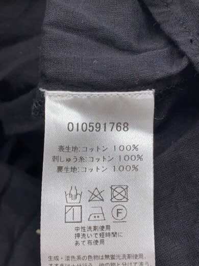 商品画像：コットンボイルヘムラスリーブレスワンピース/FREE/コットン/BLK/010591768 5