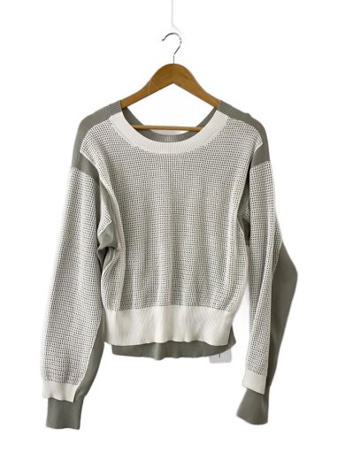 商品画像：ハイショクメッシュ2WAYニット・セーター(薄手)/38/コットン/GRN/3212-50003 1