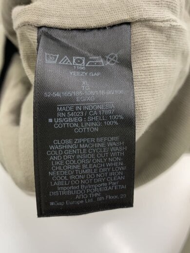 商品画像：ジップパーカー/XL/コットン/KHK 4