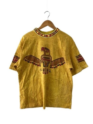 商品画像：FACTORY ARTWEAR/USA製/90s/トーテムポール/Tシャツ/L/コットン/YLW/プリント 1