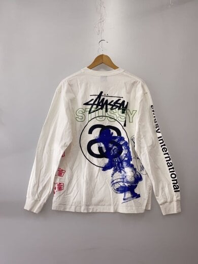商品画像：長袖Tシャツ/M/コットン/WHT/プリント 2