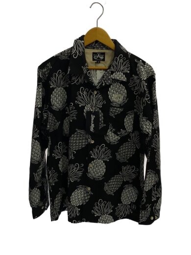 商品画像：長袖シャツ/M/コットン/BLK/総柄 1