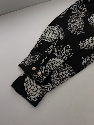 商品画像：長袖シャツ/M/コットン/BLK/総柄 5