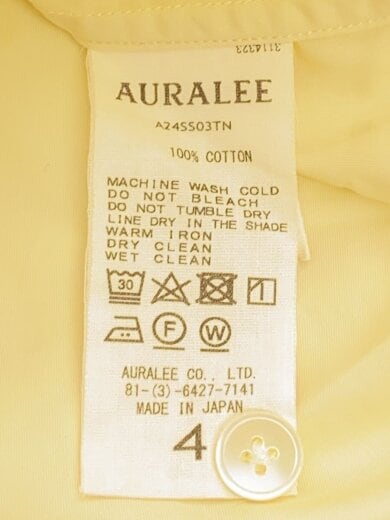 商品画像：半袖シャツ/4/コットン/YLW/無地/A24SS03TN 4