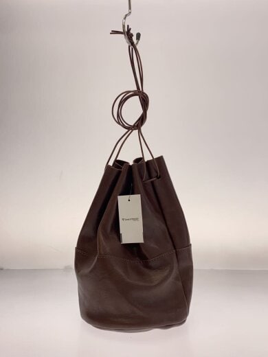 商品画像：巾着バッグ/レザー/BRW/無地 3