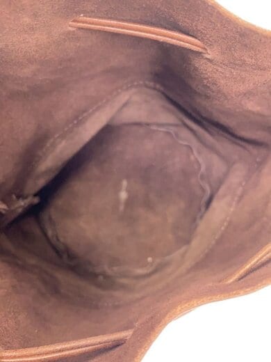 商品画像：巾着バッグ/レザー/BRW/無地 6