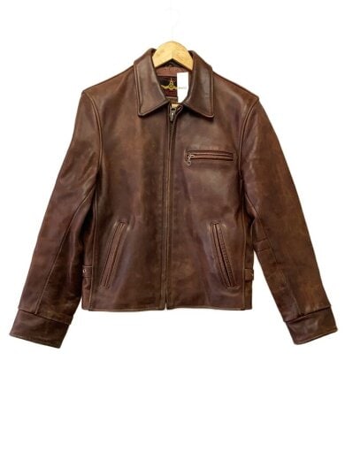 商品画像：レザージャケット・ブルゾン/38/レザー/BRW 1