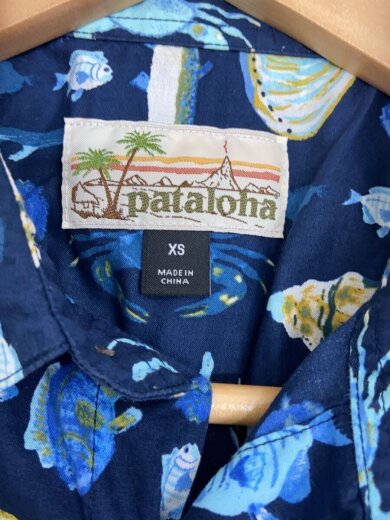 画像：patagoniapataloha/アロハシャツ/XS/コットン/BLU/総柄/52561SP174