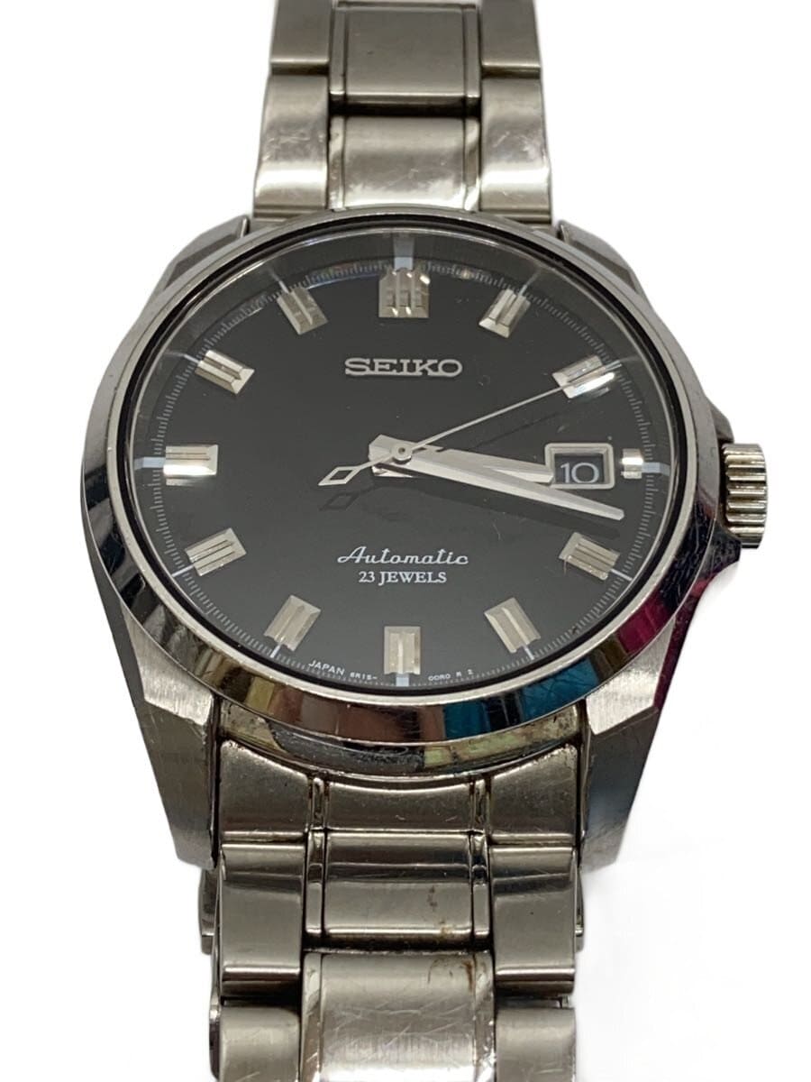SEIKO / 腕時計/アナログ/BLK/SLV/6R15-00H0