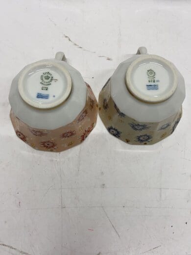 商品画像：カップ&ソーサー/4点セット/ORG/GRY 4