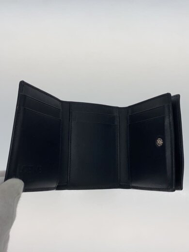 商品画像：3つ折り財布/レザー/BLK/メンズ 4
