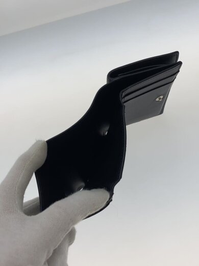 商品画像：3つ折り財布/レザー/BLK/メンズ 6