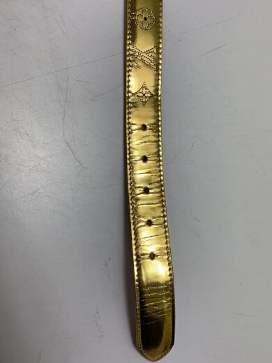 商品画像：サンチュールペルフォレザーオールモノグラムミロワールベルト/ベルト/レザー/ゴールド/レディース// 4