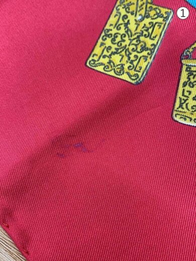 商品画像：スカーフ/シルク/RED/総柄/レディース/カレ90// 5