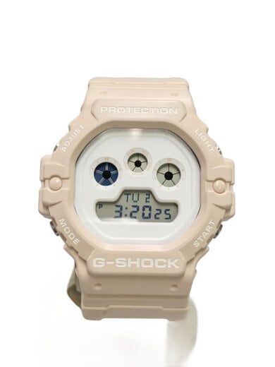 商品画像：クォーツ腕時計/デジタル/レザー/WHT/BRW/SS/DW-5900 1