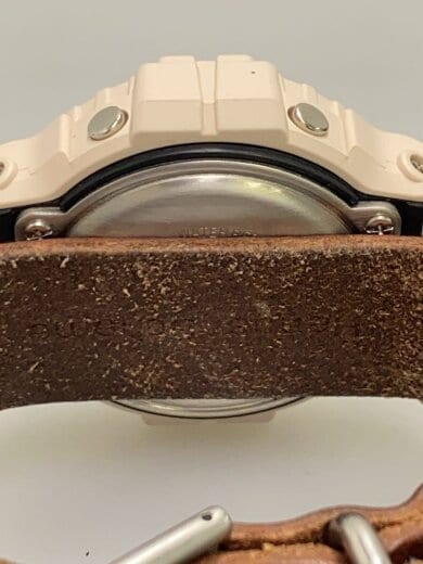 商品画像：クォーツ腕時計/デジタル/レザー/WHT/BRW/SS/DW-5900 3