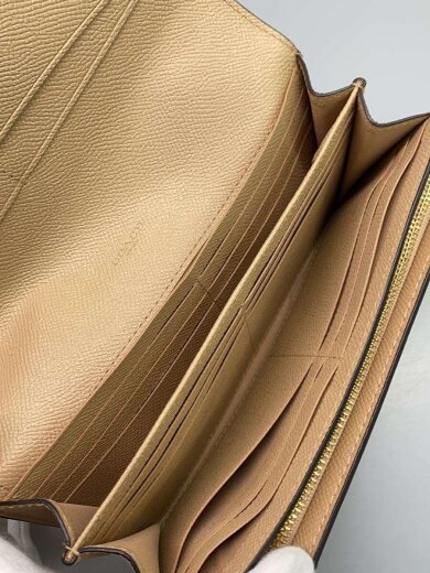 商品画像：長財布/レザー/BEG/無地/レディース/E1980 6