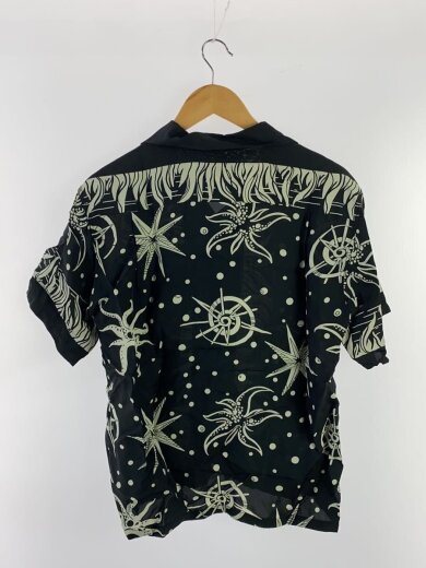 商品画像：半袖シャツ/M/レーヨン/BLK/総柄/SS37472 2
