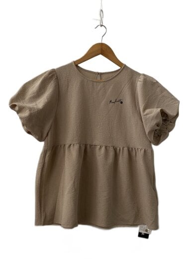 商品画像：半袖ブラウス/M/コットン/BEG/無地/226-102901-040-3// 1